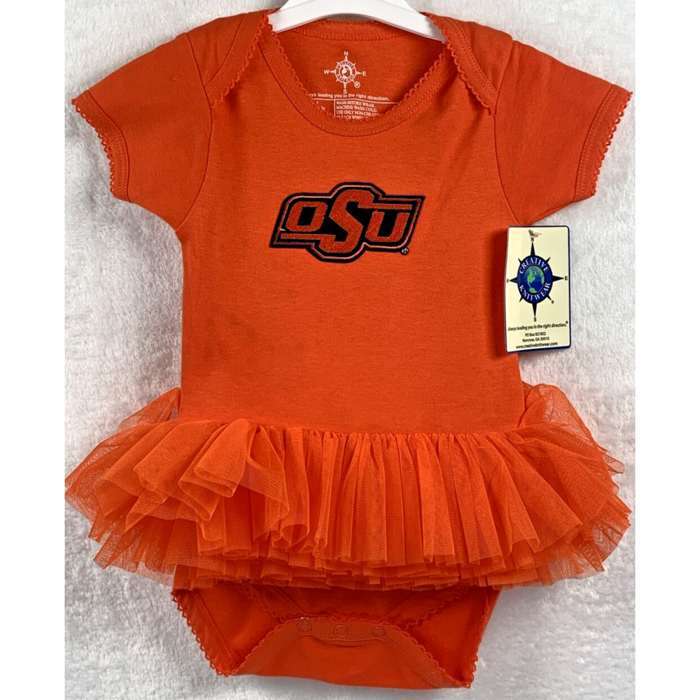 OSU Oklahoma State University Tutu Bodysuit Orange Officially Licensed NWT